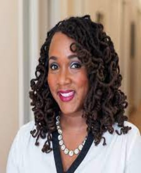 She is wearing white dress